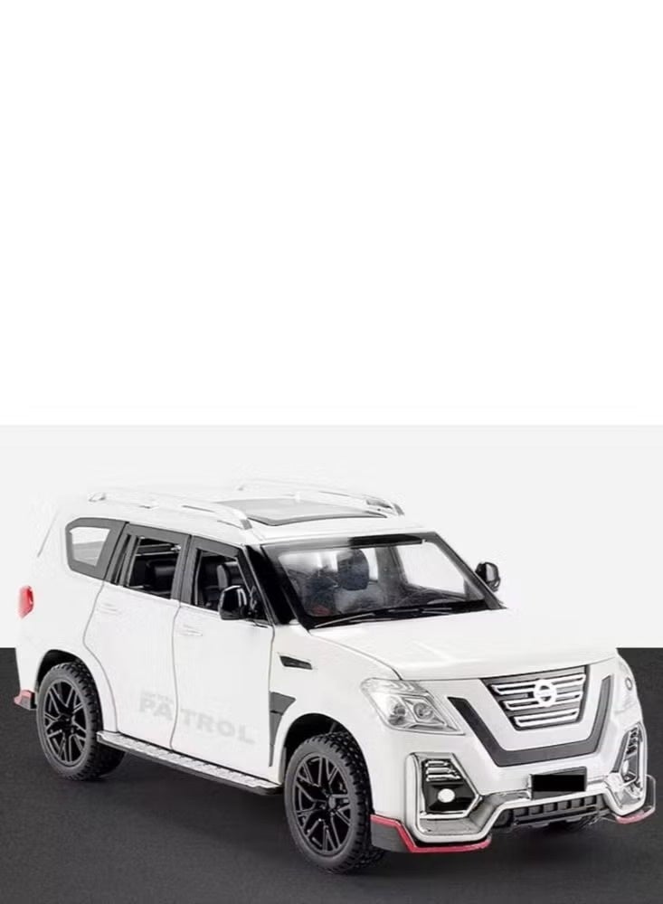Nissan Patrol Alloy Car Model Diecast 1:24 (White) - Image 3